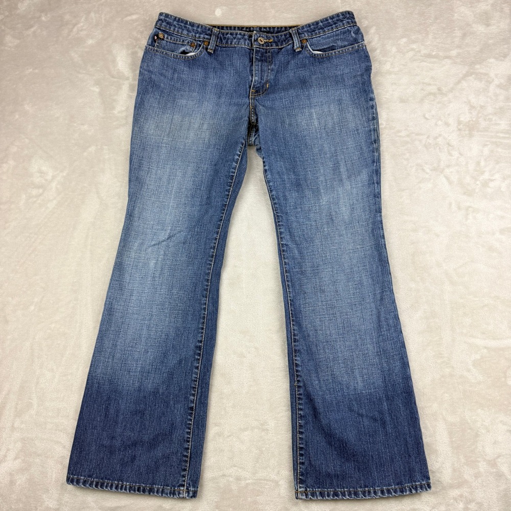 VTG Polo Jeans Ralph Lauren Womens 32 (36x30.5) Blue Bootcut Western Street Y2K